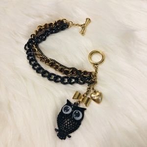 Betsy Johnson owl bracelet